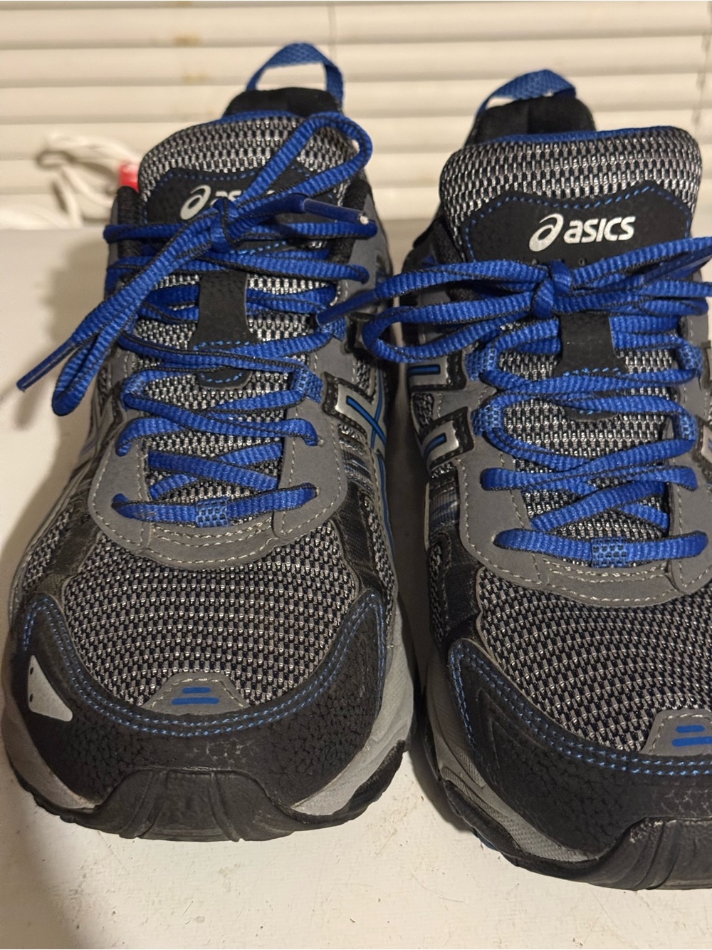 Asics Men's Running Sneakers in Gray and Blue